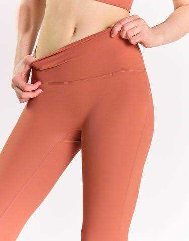 Glamorous Move Dark Terracotta High Waisted Leggings