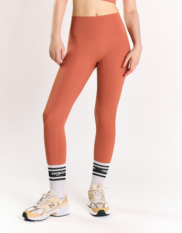 Glamorous Move Dark Terracotta High Waisted Leggings