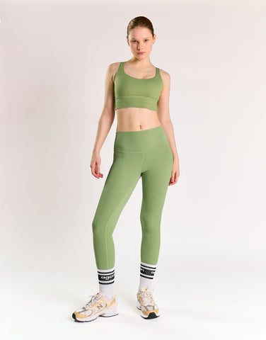 Fern Green Cross Back Sports Bra