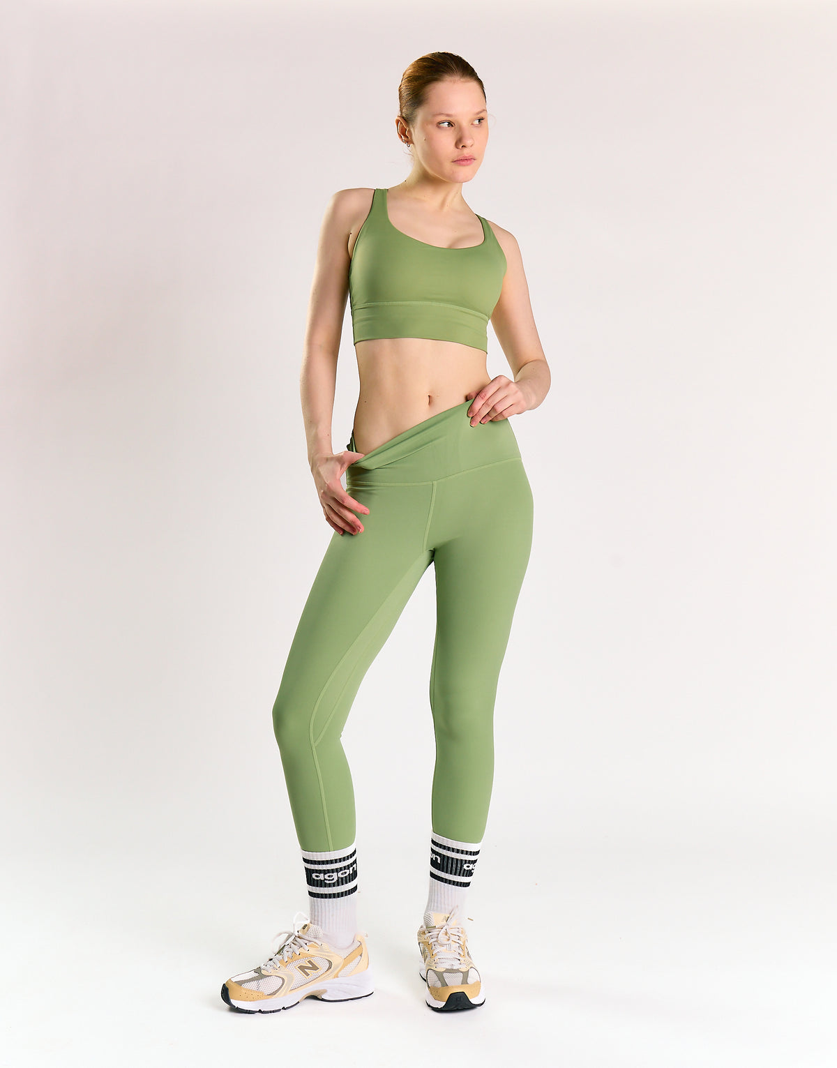 Fern Green High Waisted Gym Leggings