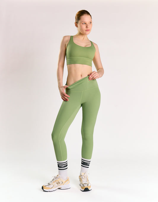 Fern Green High Waisted Gym Leggings