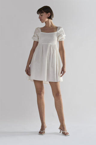 Off-White Square-Neck Mini-Dresses