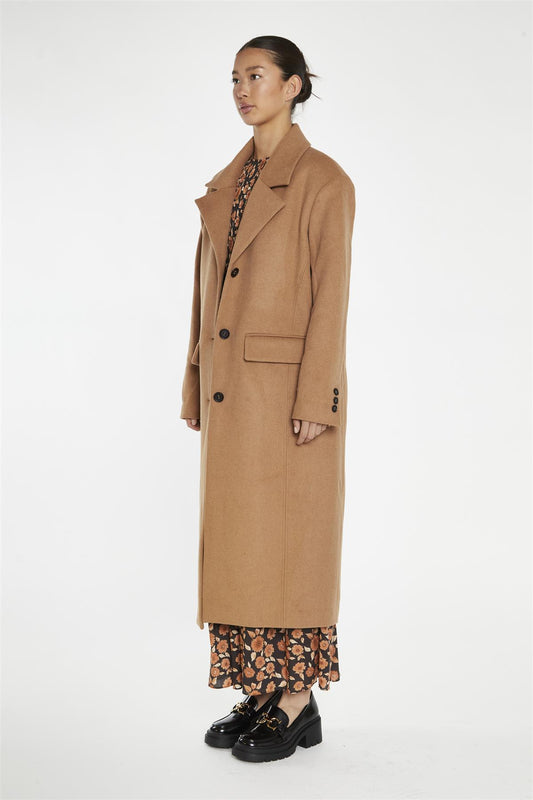 Classic Longline Coat - Tan
