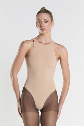 Racerback Bodysuit - Beige