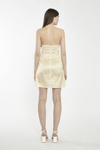 Amber-Ditsy-Folk Tie-Back Mini-Dresses