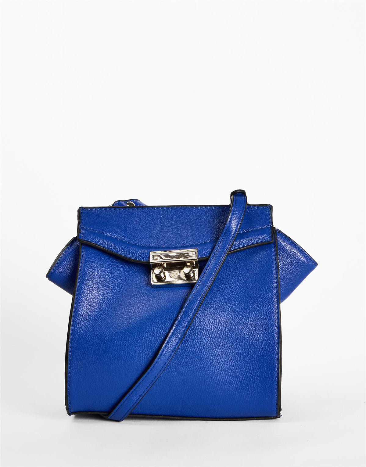Royal Blue Structured Mini Crossbody Bag