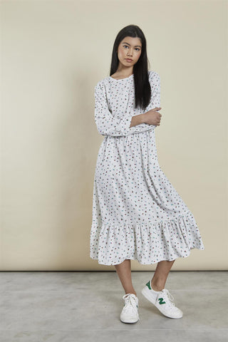 Bright-Ditsy Shift Midi-Dress