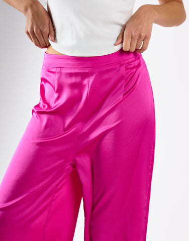Glamorous Modest Satin Trouser Fuchsia