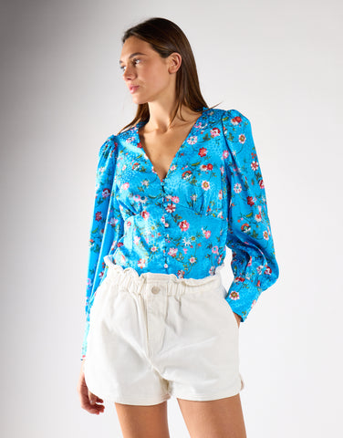 Glamorous Off White Paper bag High Waisted Shorts