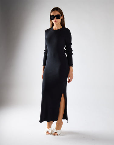 Black Bow-Back Maxi Dress