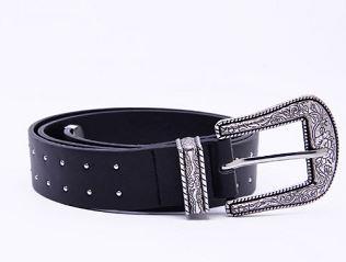 Black Western-Style Belt
