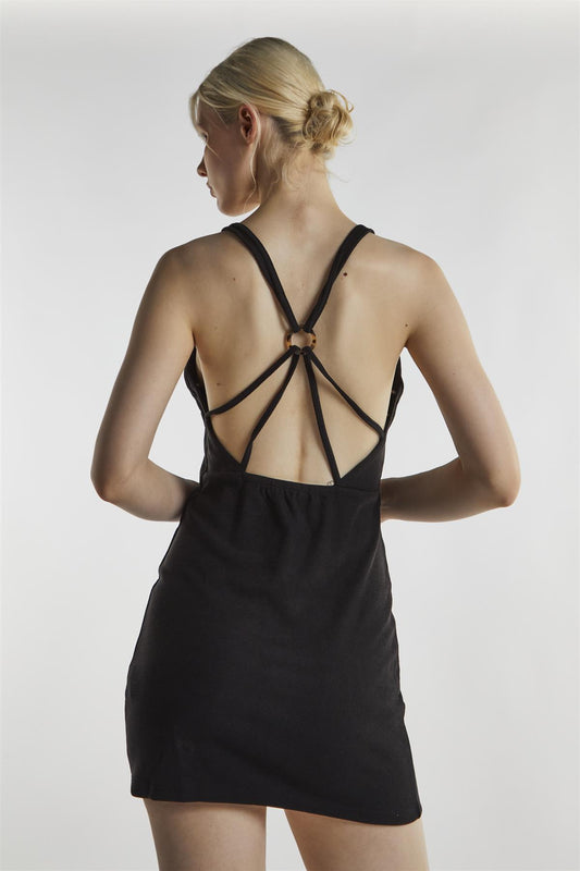 Black Bodycon Mini-Dress
