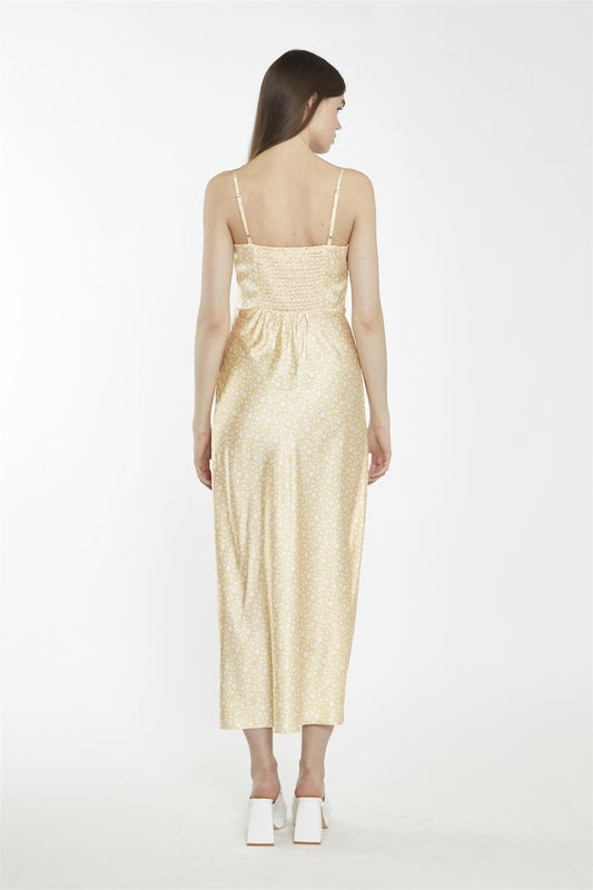 Sleeveless Slip Midi Dress - Amber Ditsy Folk