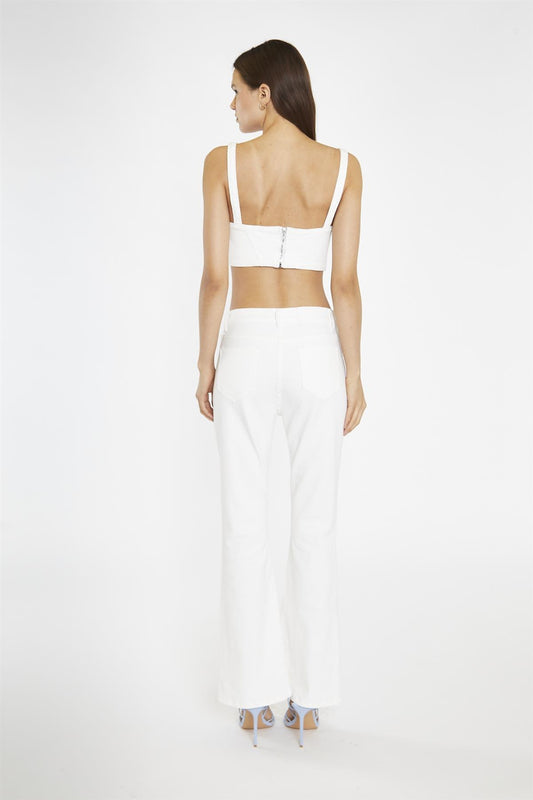Off-White Lace-up Low-Waisted-Jeans