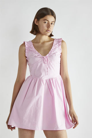 Candy-Pink Skater Mini-Dress