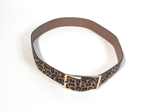 Leopard Buckled Belt
