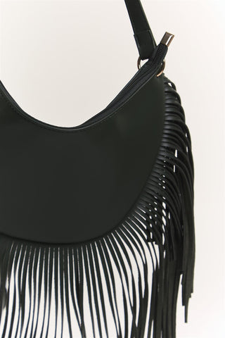 Olive Fringe Mini-Shoulder Bag