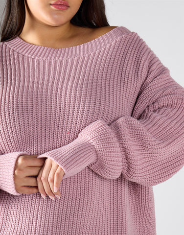 Glamorous Curve Light Dusty Pink Jumper