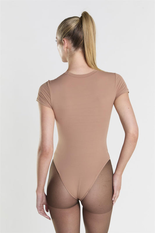 Short Sleeve Bodysuit - Brown