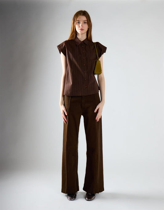 Mid Brown High Waisted Jeans