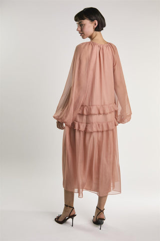 Light Copper Boho Midi Dress
