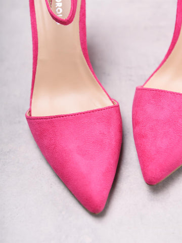 Pink Closed-Toe Heeled-Shoes