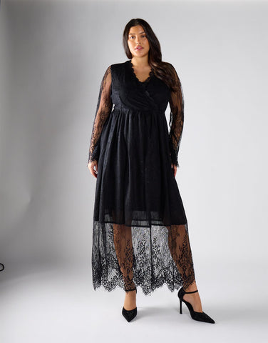 Glamorous Curve Black  Maxi Dress