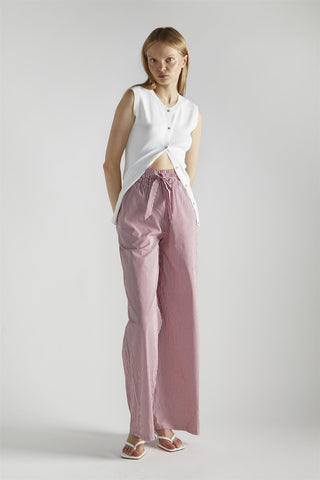 White Button Front Vest-Top