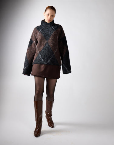 Deepest Brown Mini Skirt