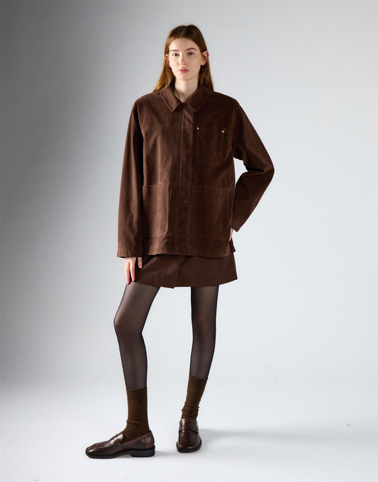 Chocolate Brown Oversized Shacket