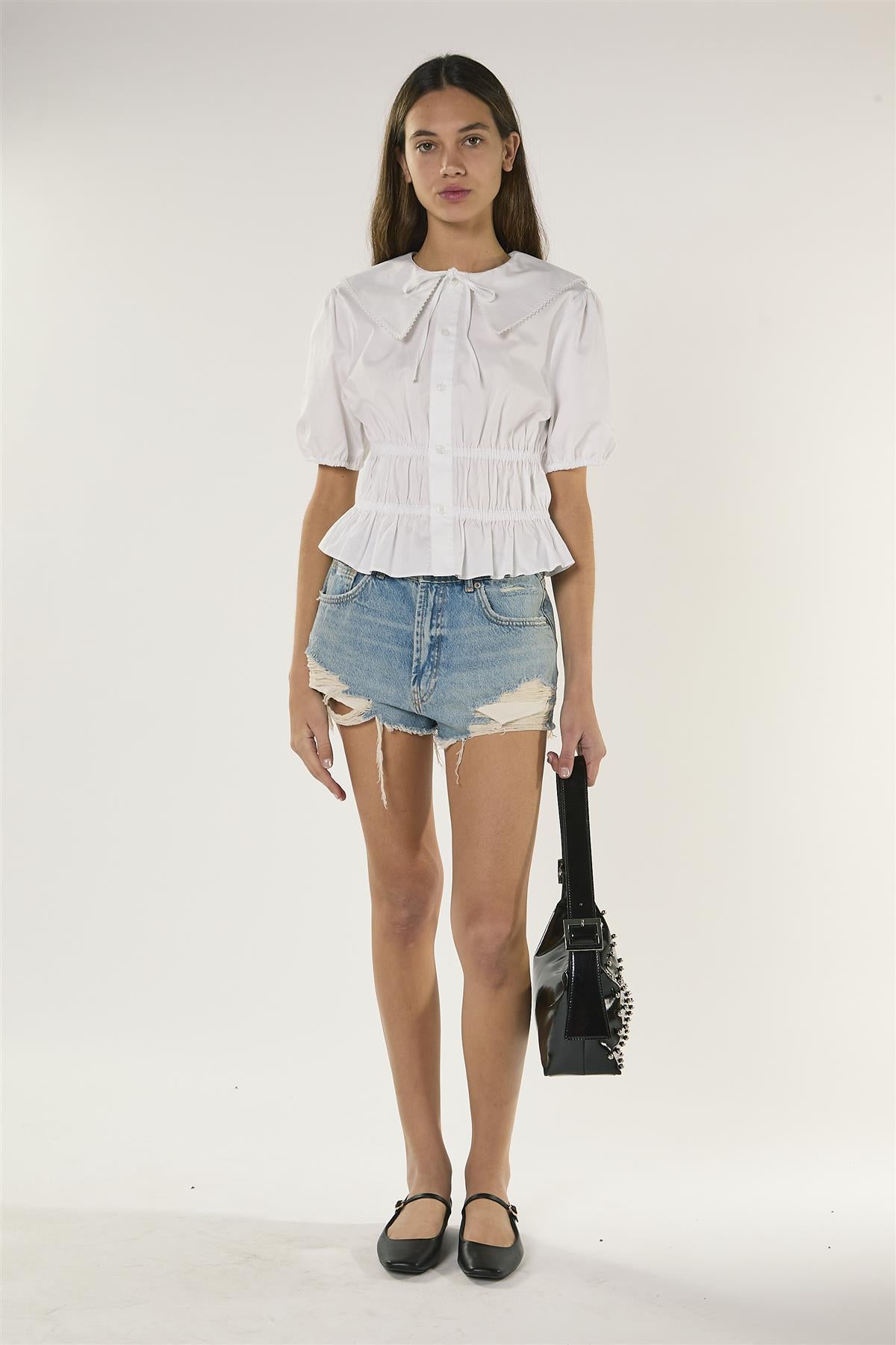 Vintage Blue High Waisted Denim Shorts