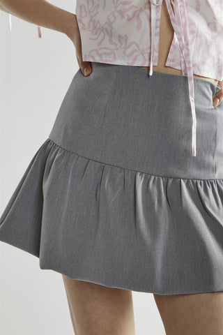 Grey Half Tutu Mini-Skirt