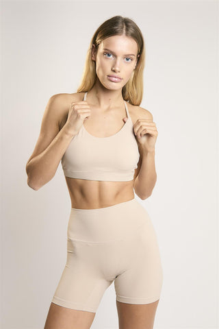 Signature Seamless Cycling Shorts in Cream