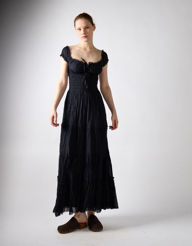 Black Tiered Maxi Dress