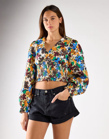 Washed Black Button Denim Shorts