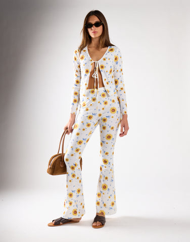 Sunflower Rib Flared Trousers