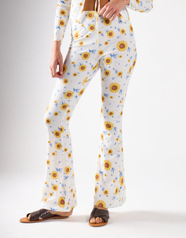 Sunflower Rib Flared Trousers
