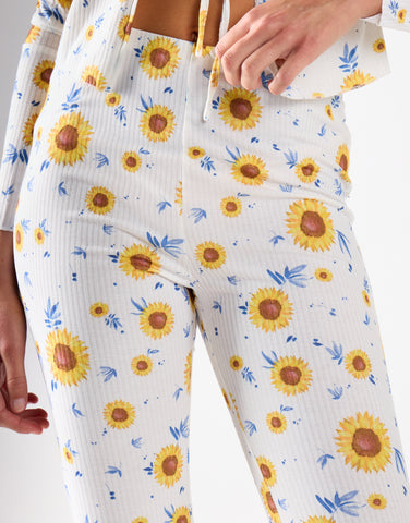 Sunflower Rib Flared Trousers
