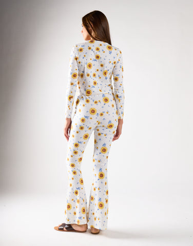 Sunflower Rib Flared Trousers