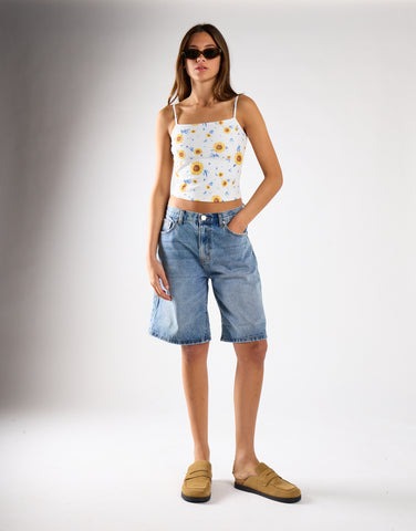 Sunflower-Rib Crop-Top