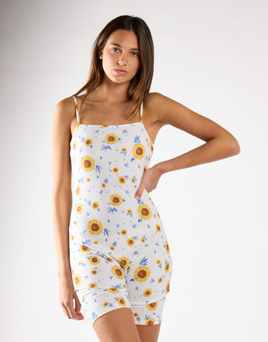Sunflower Rib Bodycon Playsuit