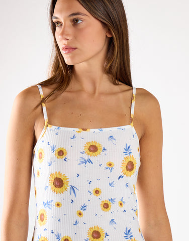 Sunflower Rib Bodycon Playsuit