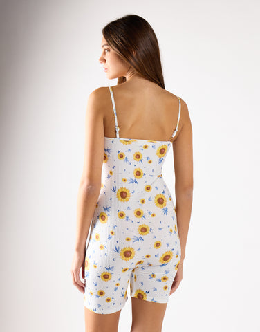 Sunflower Rib Bodycon Playsuit