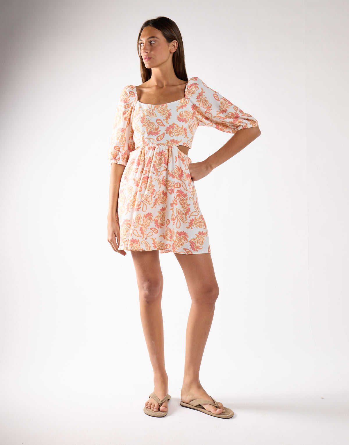 Glamorous Tie-Back Babydoll Mini Dress