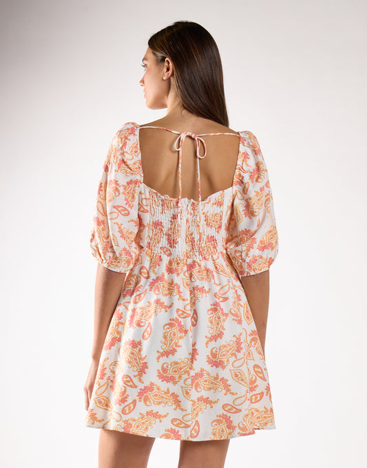 Glamorous Tie-Back Babydoll Mini Dress