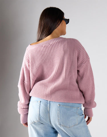 Glamorous Curve Light Dusty Pink Jumper