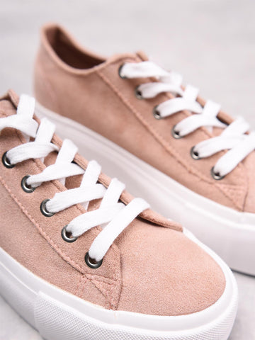 Blush Platform Ankle Trainers