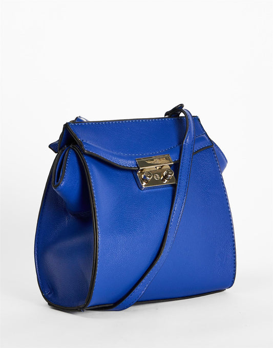 Royal Blue Structured Mini Crossbody Bag