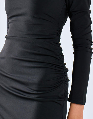 Black Bodycon Midi Dress