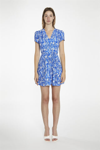 Blue Tile Mini Dress